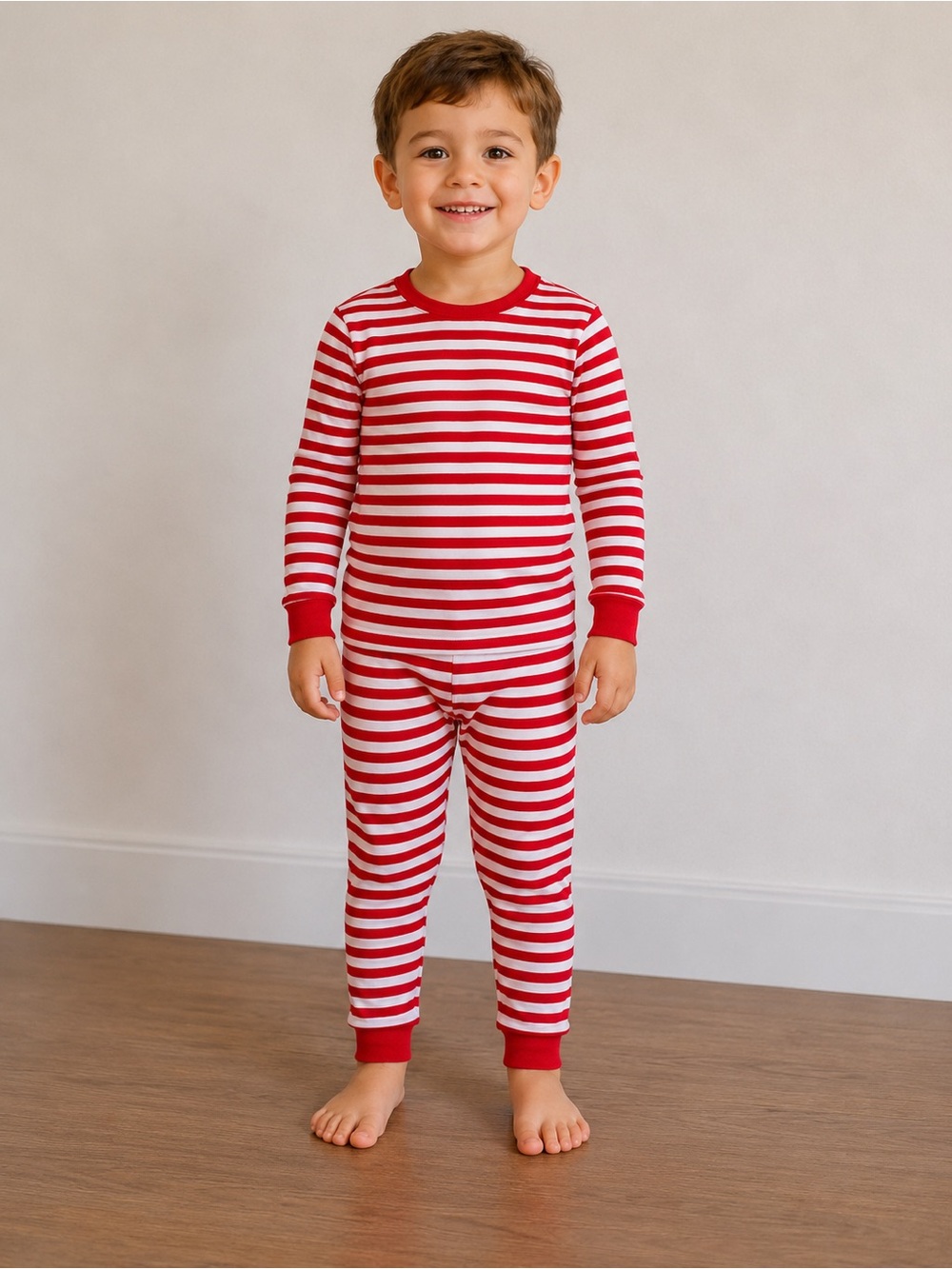 Pillow Talk • NWT  Striped Kids Pajama Set - Cozy Long Sleeve Two-Piece